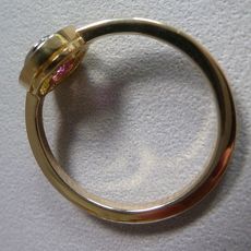 Bicolor gouden ring met robijn