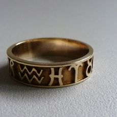 Gouden astrologie ring