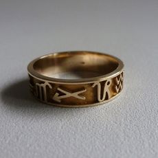 Gouden astrologie ring