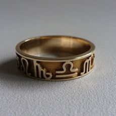 Gouden astrologie ring